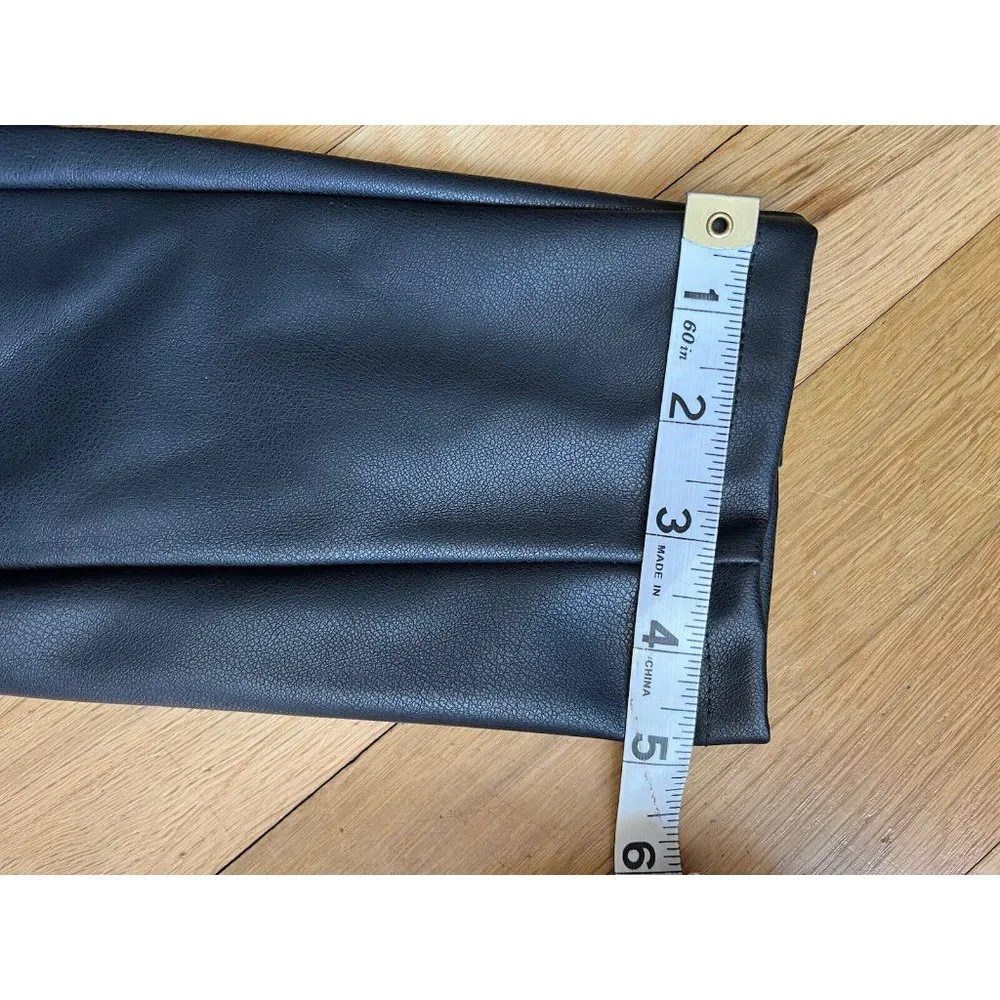 Emerson Fry XS Vegan Leather Leggings Pull On Pants Black women’s - Picture 2 of 16